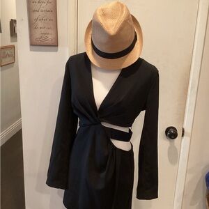 Zara Trendy Little Black Cutout Dress